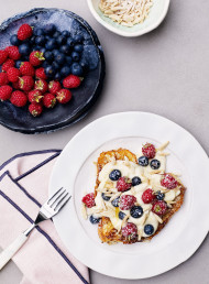 Crispy Croissant with Lemon Curd Yoghurt Cream and Berries