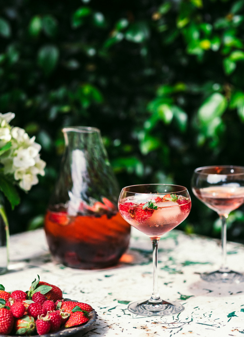 Sparkling Rosé and Berry Sangria