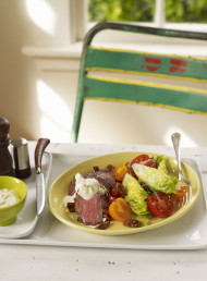 Steak Salad with Blue Cheese Dressing and Candied Pecan
