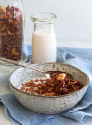 Cacao and Orange No Grain-ola with Homemade Almond Milk