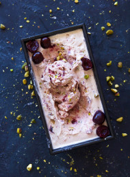 Vanilla, Cherry and Pistachio Ice Cream