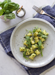 Parsnip Gnocchi with Rocket Pesto