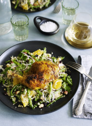Moroccan Chicken with Quinoa, Tahini and Citrus Salad