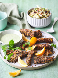 Puffed Quinoa and Dukkah Fish Fingers