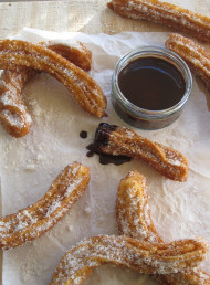 Gluten Free Cinnamon Churros with Chocolate Sauce