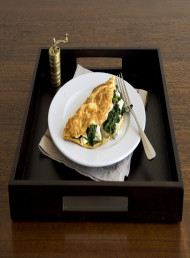 Greek Omelette with Spinach, Feta and Dill