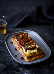 Marsala Roasted Dates with Orange-Scented Baklava