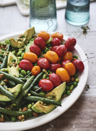 Green Bean and Farro Salad with Tahini Dressing