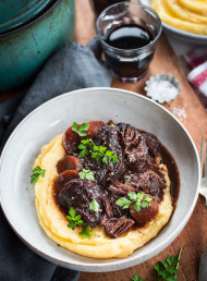 Beef Cheeks with Parmesan Polenta