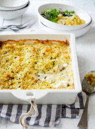 Fish Pie with Potato Rosti Topping 