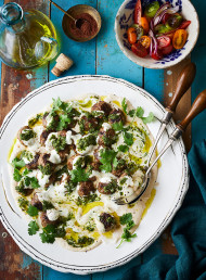 Lamb Kofta on White Bean Puree