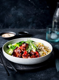 Spicy Pork Belly with Egg Fried Rice