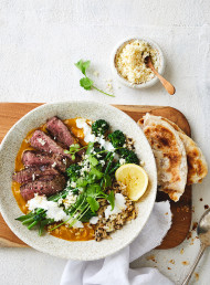 Sweet Potato and Coconut Curry with Silver Fern Farms Eye Fillet Steak
