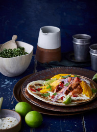 Tandoori Salmon on Warm Paratha Breads