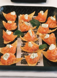 Kaffir Lime Cured Salmon with Wasabi Cream