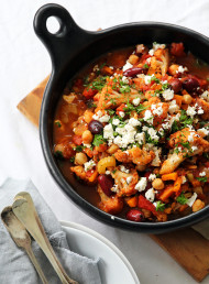 Greek Cauliflower, Olive and Chickpea Stew