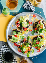 Tostadas with Black Beans