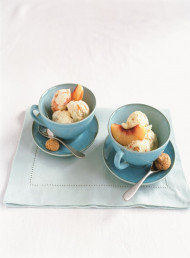Nectarine and Amaretti Semifreddo