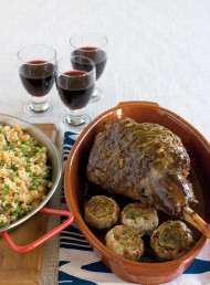 Oregano and Lime Roasted Leg of Lamb with Smoked Paprika Paella