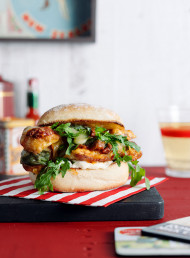 Parmesan Chicken Burgers with Melting Provolone