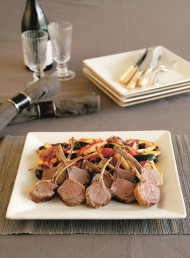 Parmesan Lamb on Nioise Vegetables