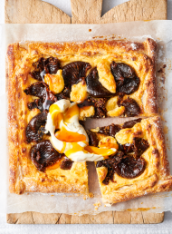 Preserved Fig and Macadamia Cheesecake Tart