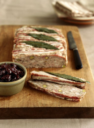 Rabbit and Pistachio Terrine with Sour Cherry and Pear Relish