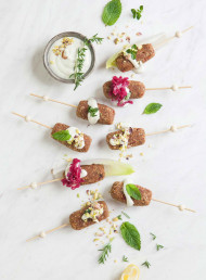 Raw Vegan Koftas with Minted 'Yoghurt' Dressing