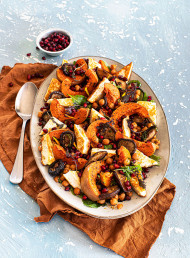 Roasted Butternut Pumpkin, Shiitake Mushroom and Haloumi Salad 