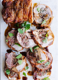 Rolled Turkey with Pancetta and Pecan Stuffing