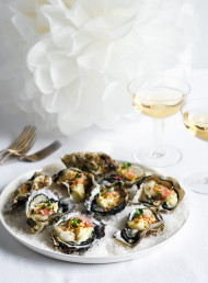 Oysters with Wasabi Mayo and Toasted Crumbs 