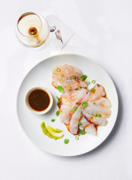 Sashimi with Tamari and Wasabi Dipping Sauce 