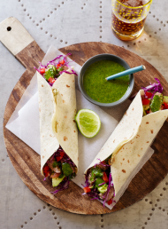 Steak and Green Salsa Tacos