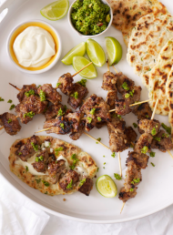 Beef Kebabs with Coconut Relish 