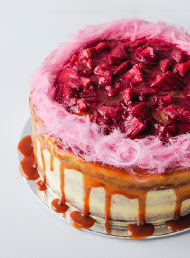 Rhubarb and Strawberry Layer Cake 
