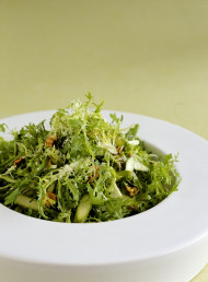 Shaved Asparagus, Frisee, and Walnut Salad