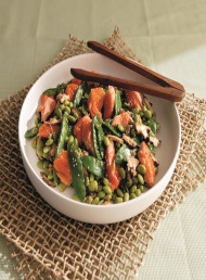 Slow Cooked Salmon with Edamame Salad