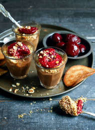 Milk Chocolate Hazelnut Mousses and Hazelnut Biscuits