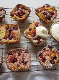 Summer Nectarine, Raspberry and Coconut Cakes