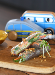 Kids Lemongrass Beef Rice Paper Rolls 