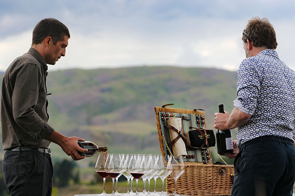 Wine tasting cloudy bay