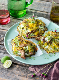 Zucchini Tacos with Spiced Mustard Chicken